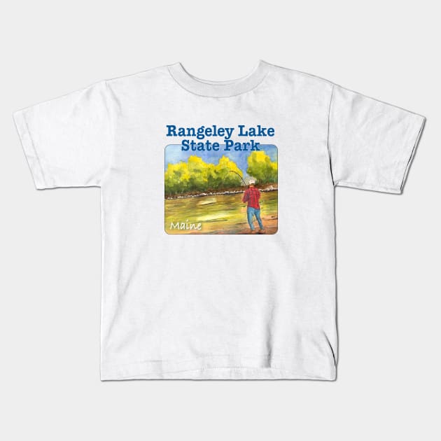 Rangeley Lake State Park, Maine Kids T-Shirt by MMcBuck